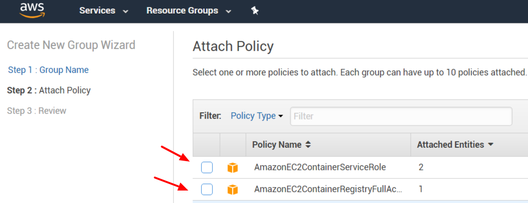 Amazon group policies