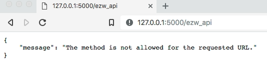 RESTful EZW API on Flask backend