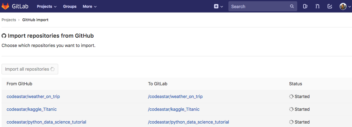 It is easy to migrate projects from GitHub to GitLab